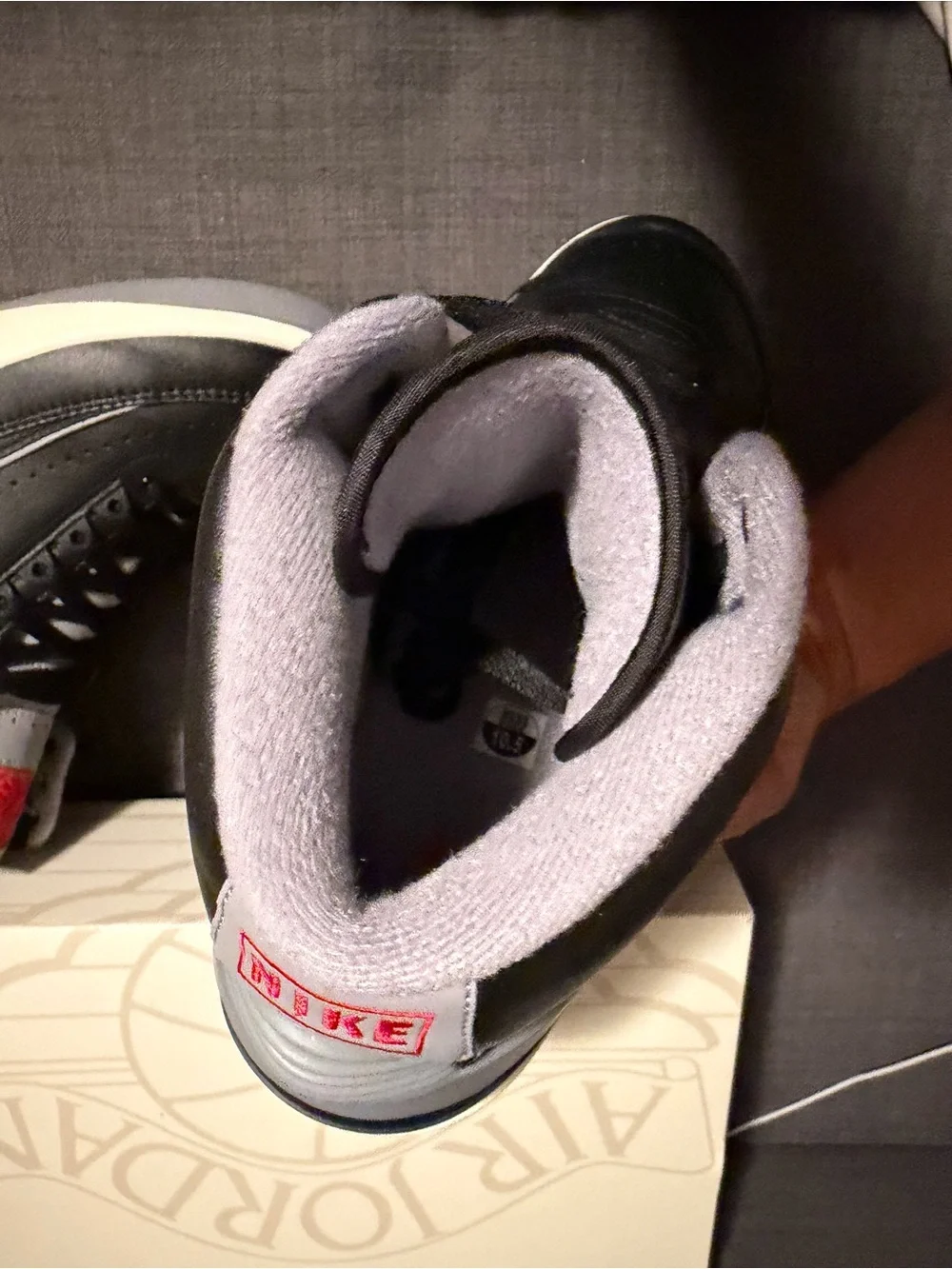 Size 10.5 Nike Jordan 2 black cement